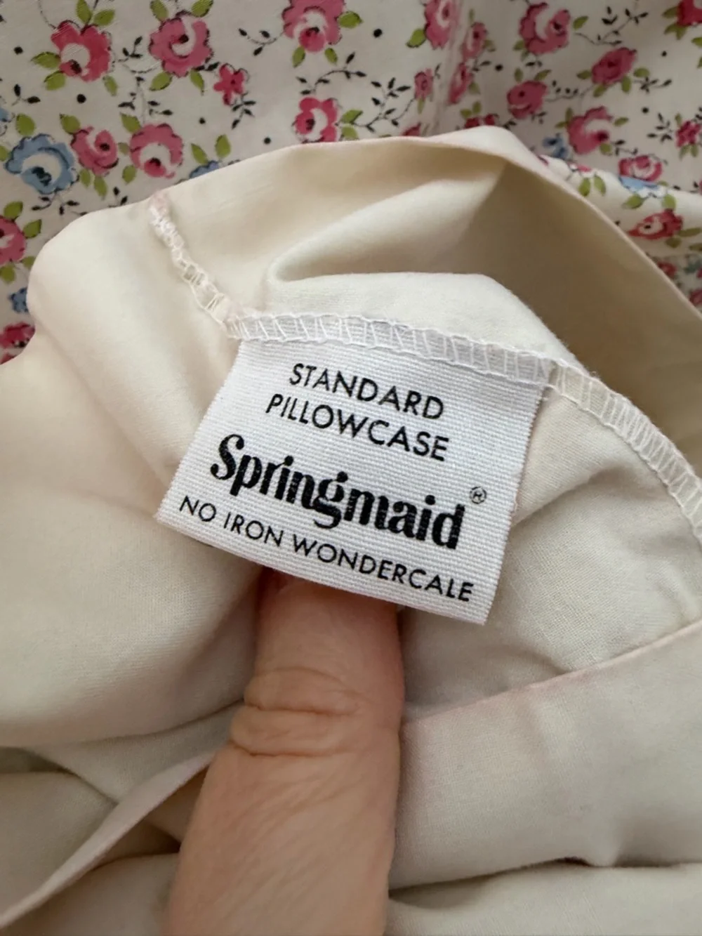 2 Vintage Springmaid Standard Floral Pillow Cases